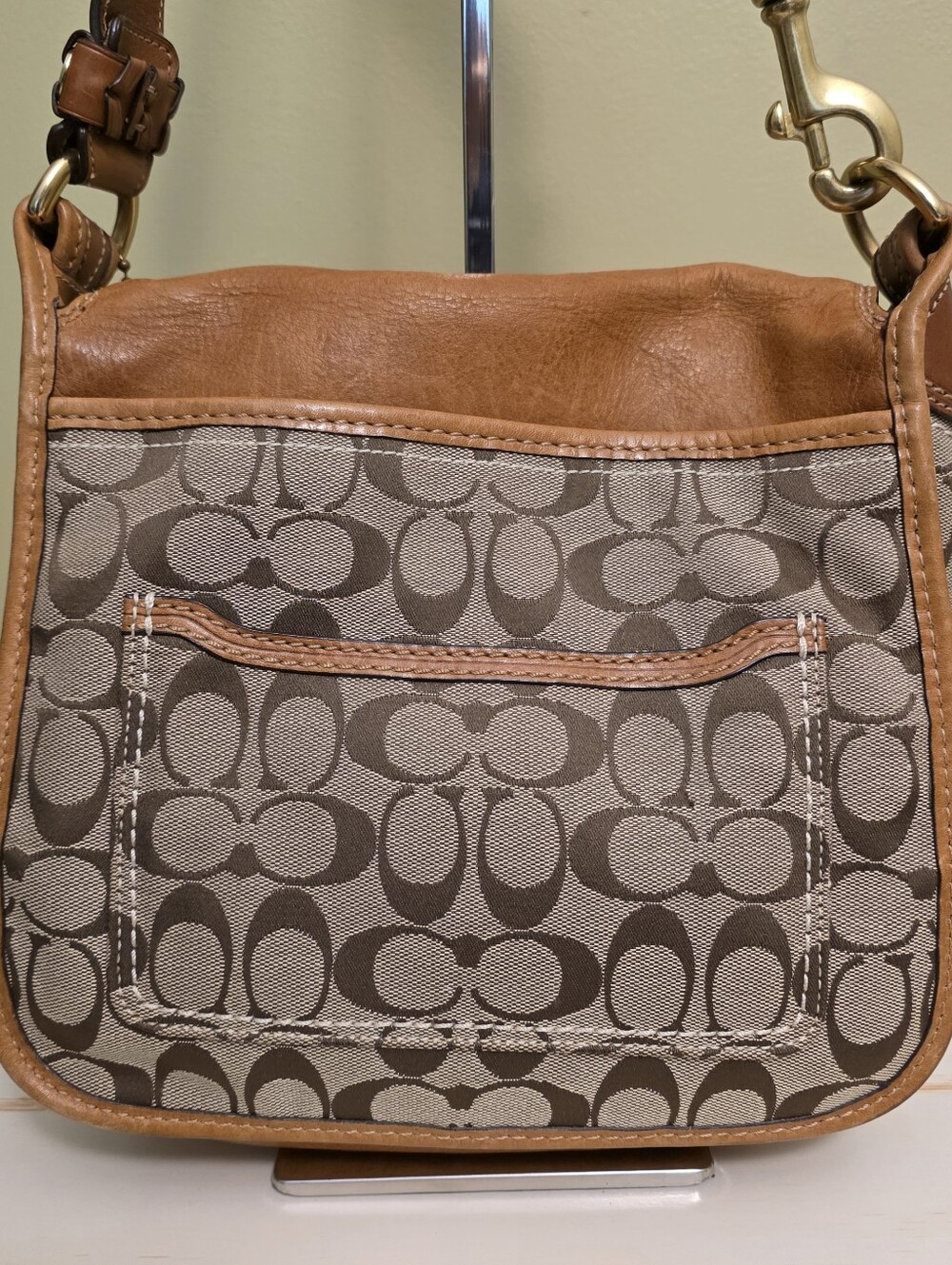 Coach | Brown Vintage Bleecker Legacy Signature Flap Bag - Picture 8 of 16